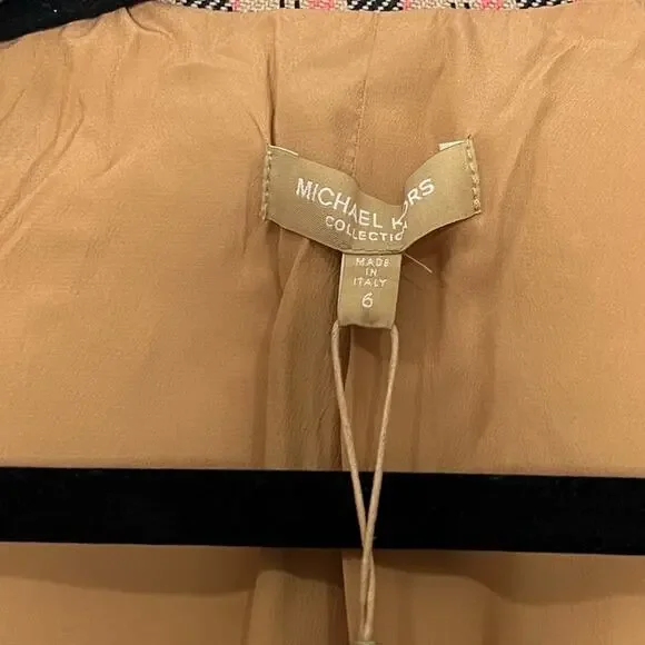 NWT NEW Michael Kors Two-Button Bold Plaid Wool Blazer - Picture 9 of 13